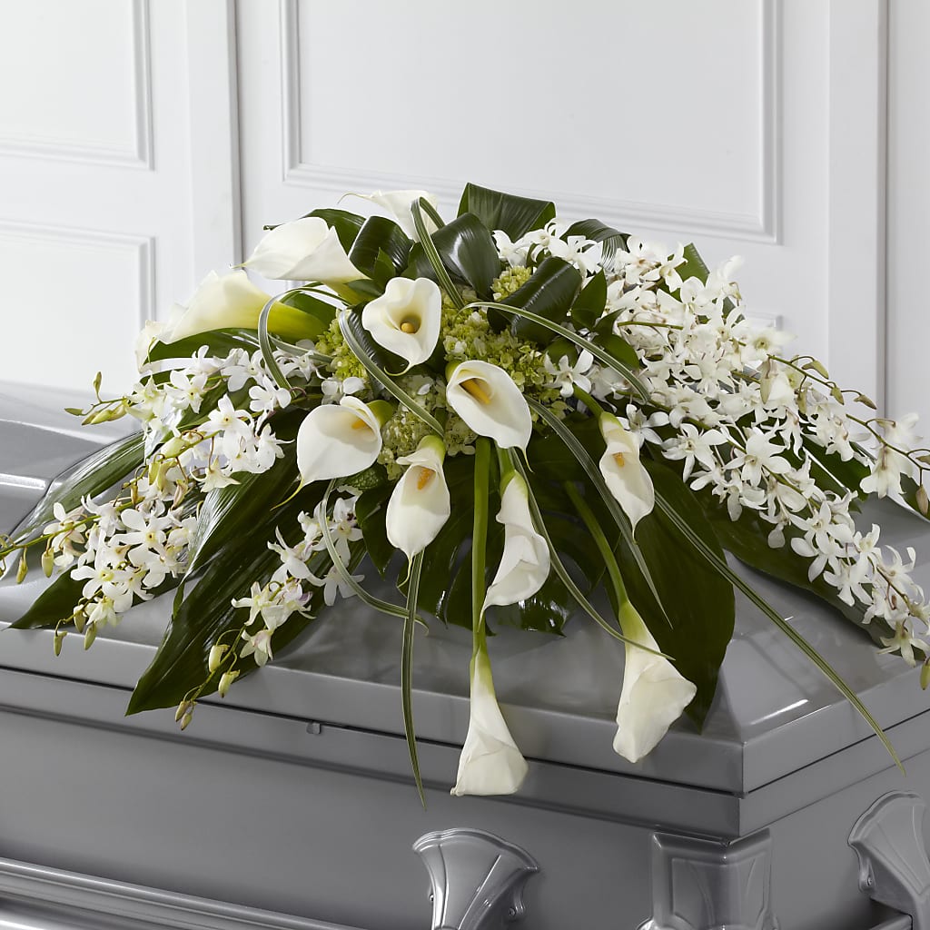 Angel Wings Casket Spray – MARILYN'S FLOWERS & GIFTS, Camden TN