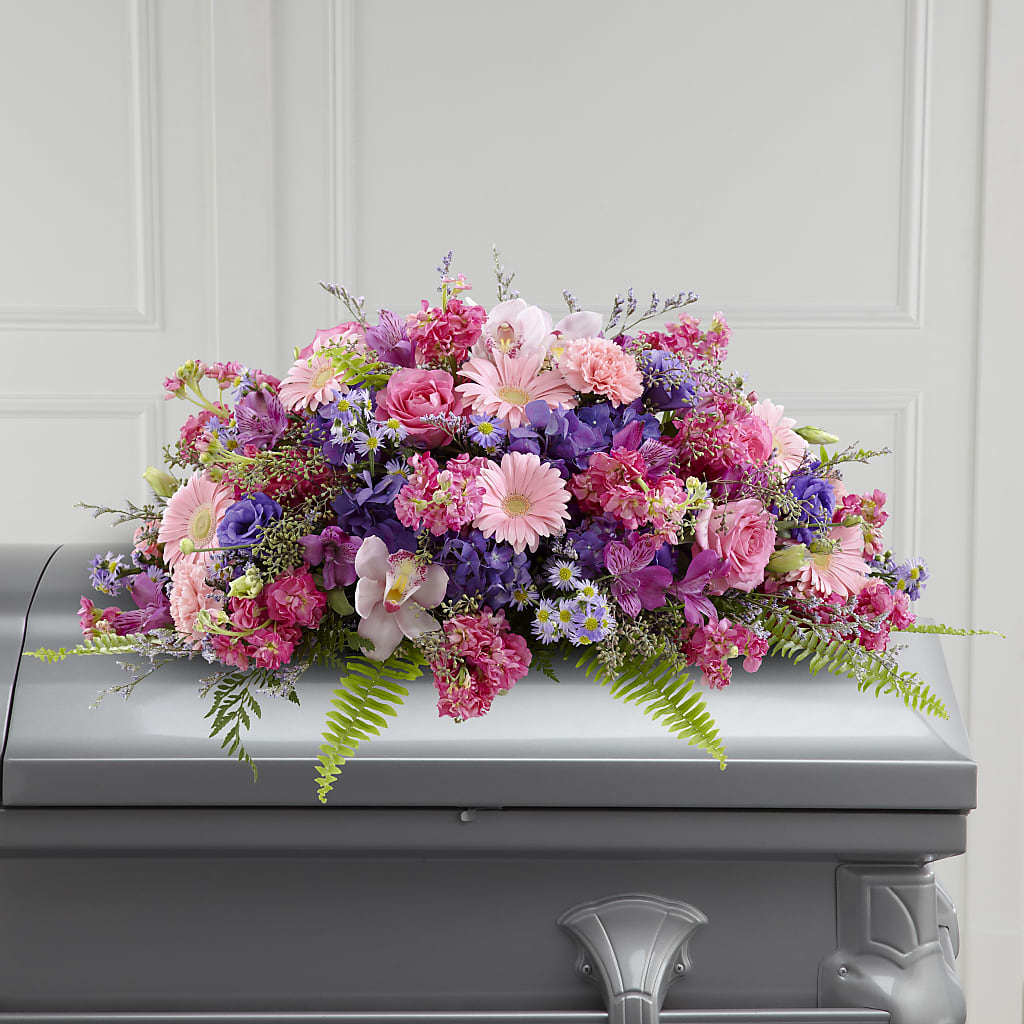 Glorious Garden Casket Spray – MARILYN'S FLOWERS & GIFTS, Camden TN