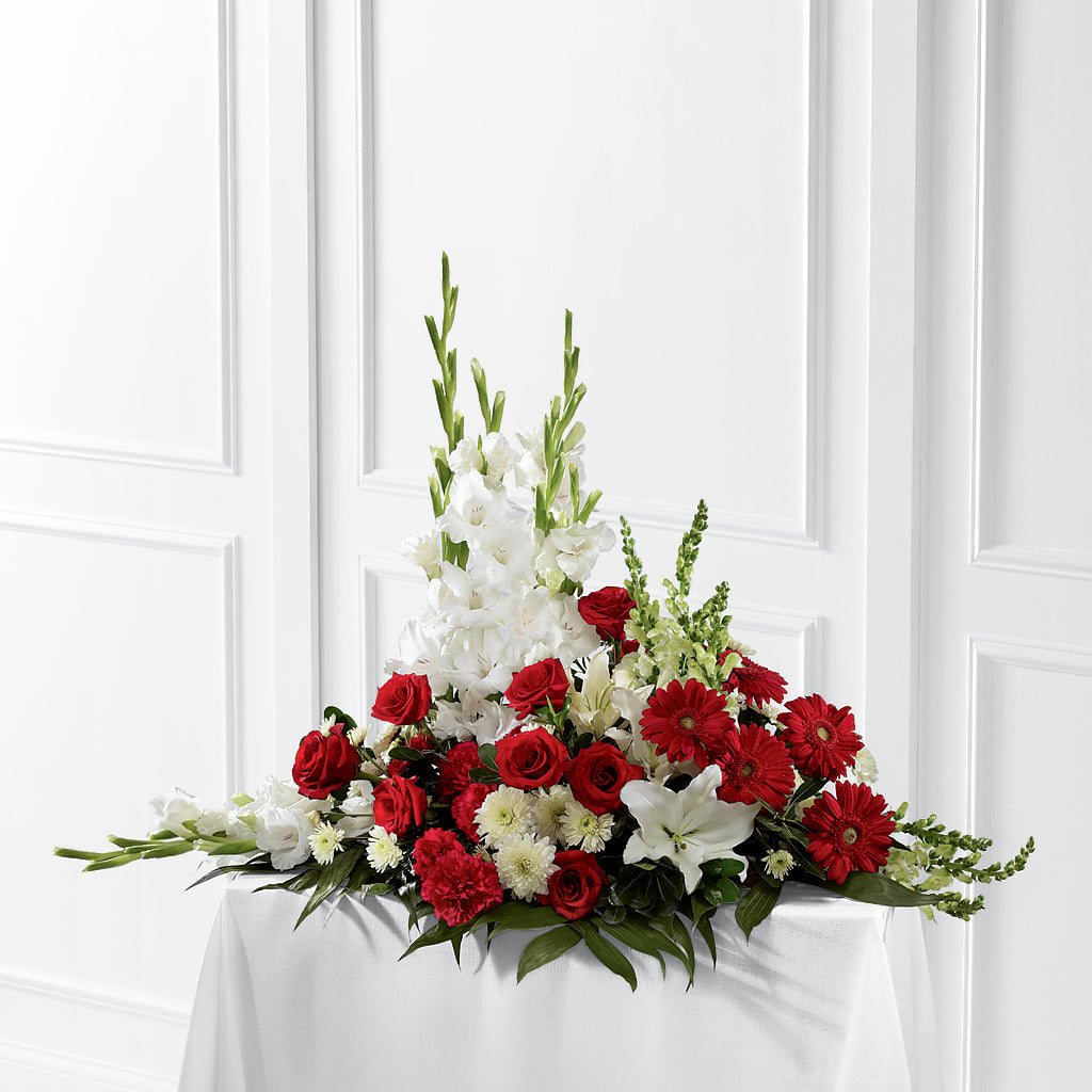 Crimson & White Arrangement – MARILYN'S FLOWERS & GIFTS, Camden TN