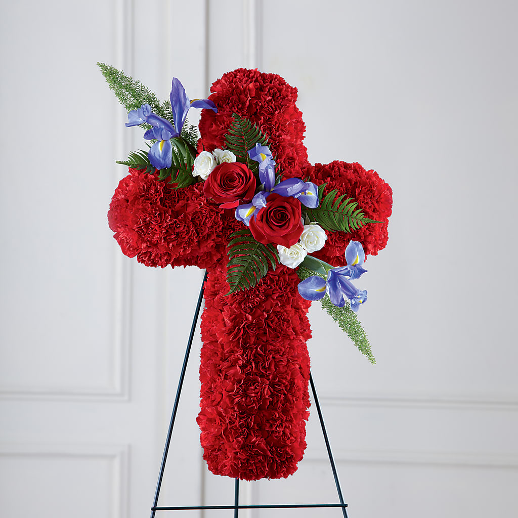 Faithful Hero Floral Cross – MARILYN'S FLOWERS & GIFTS, Camden TN
