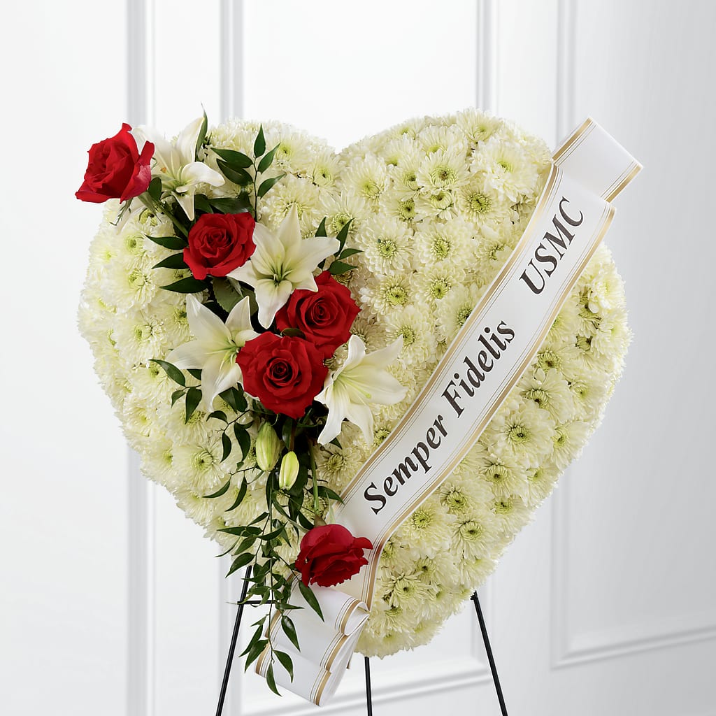Heartfelt Hero Standing Heart – MARILYN'S FLOWERS & GIFTS, Camden TN