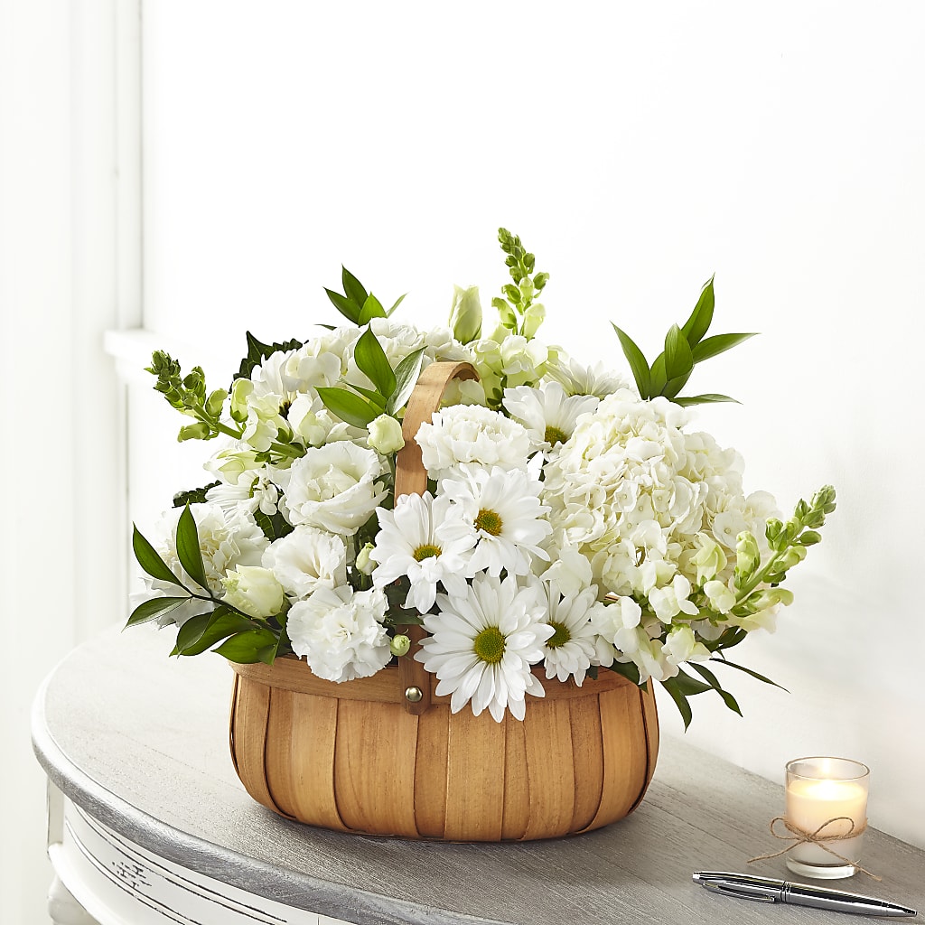 Pure Ivory Basket – MARILYN'S FLOWERS & GIFTS, Camden TN