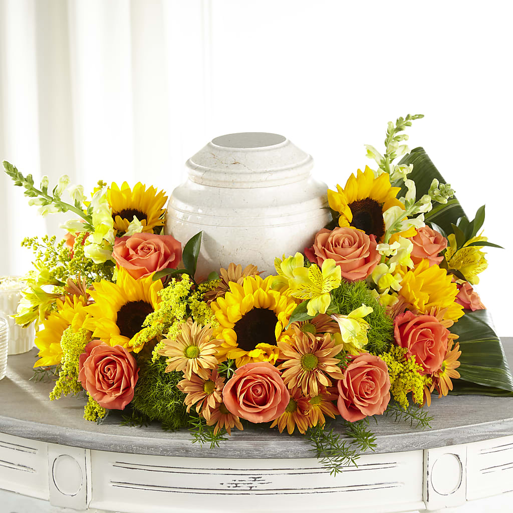 Faithful Sunflower Cremation Adornment – MARILYN'S FLOWERS & GIFTS, Camden TN