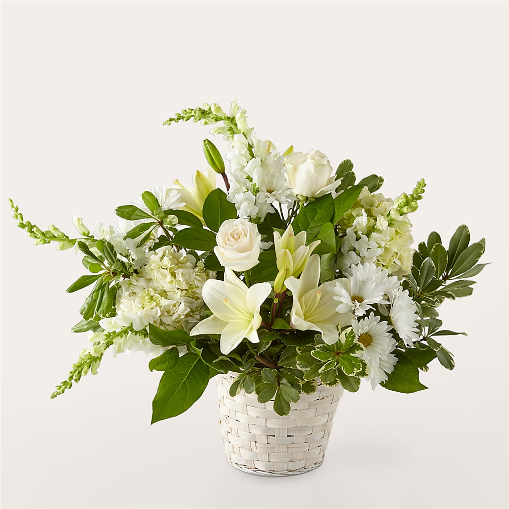 Ivory Elegance Floral Basket – MARILYN'S FLOWERS & GIFTS, Camden TN