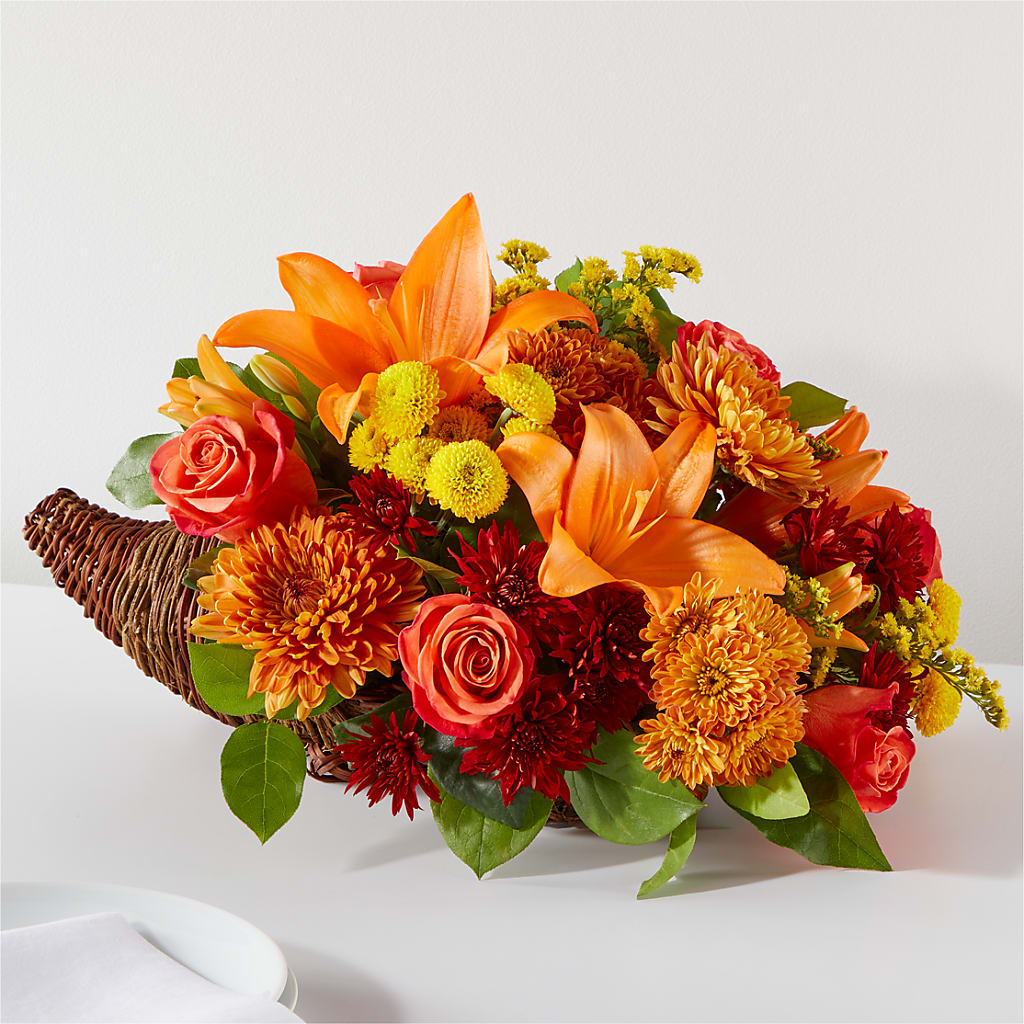 Bouquet of Blessings Cornucopia – MARILYN'S FLOWERS & GIFTS, Camden TN