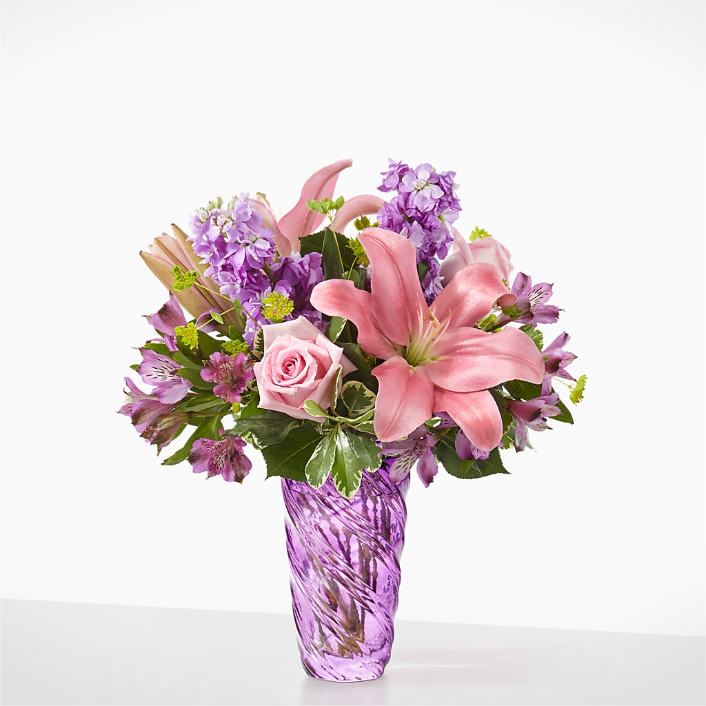 Precious Petals Bouquet with Luxe Swirl Vase – MARILYN'S FLOWERS & GIFTS, Camden TN