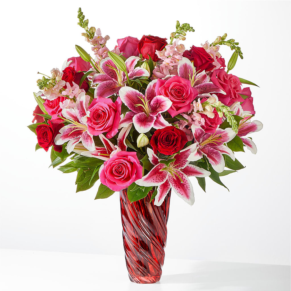 Always You Bouquet with Luxe Swirl Vase – MARILYN'S FLOWERS & GIFTS, Camden TN