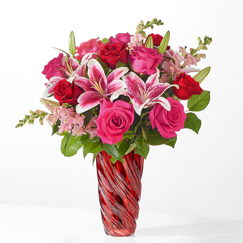 Always You Bouquet with Luxe Swirl Vase – MARILYN'S FLOWERS & GIFTS, Camden TN