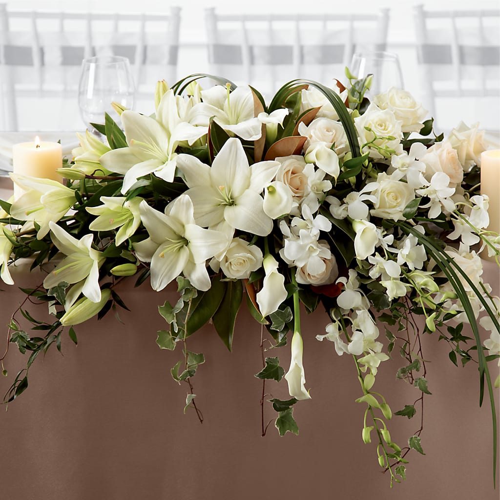 White Linen Arrangement – MARILYN'S FLOWERS & GIFTS, Camden TN