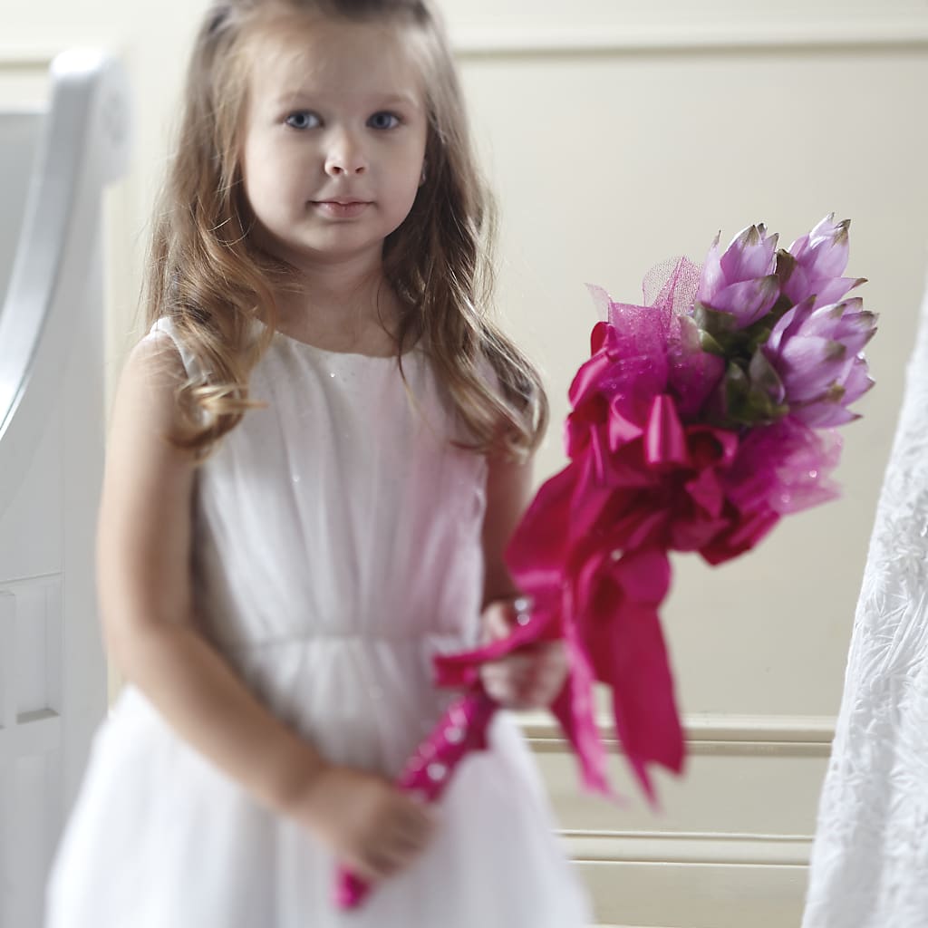 Sparkle Pink Flower Girl Bouquet – MARILYN'S FLOWERS & GIFTS, Camden TN