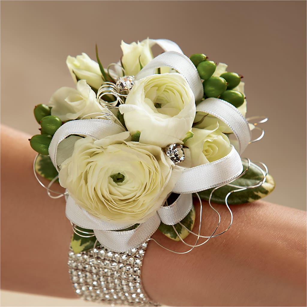 White Wedding Corsage – MARILYN'S FLOWERS & GIFTS, Camden TN