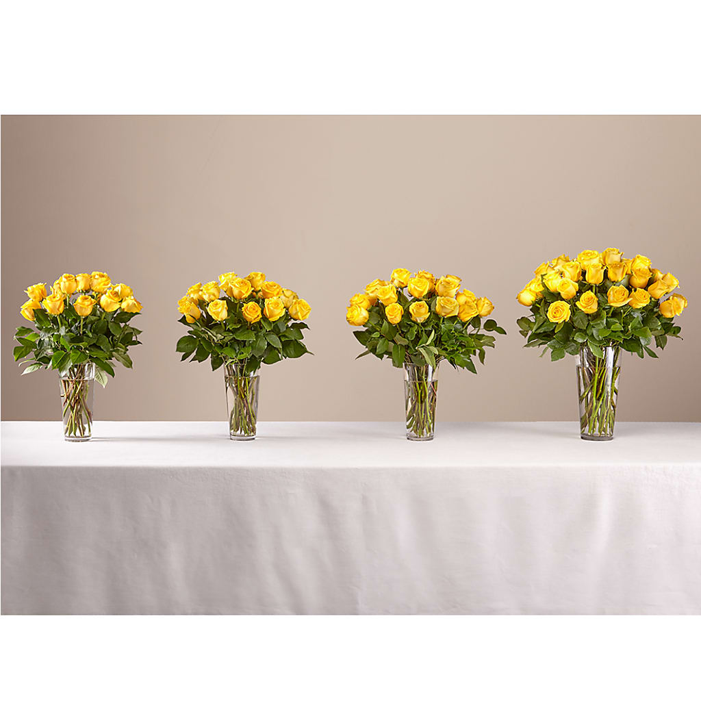 Long Stem Yellow Rose Bouquet – MARILYN'S FLOWERS & GIFTS, Camden TN