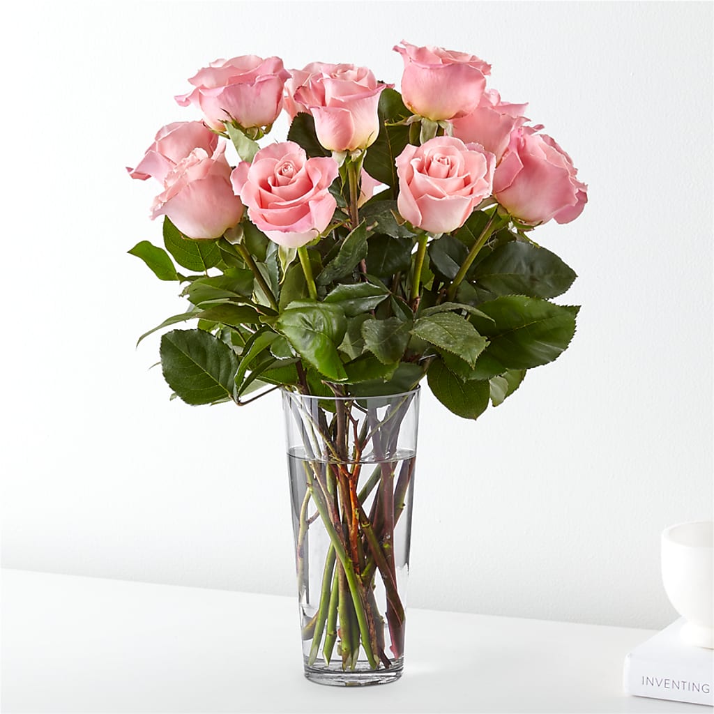 Long Stem Pink Rose Bouquet – MARILYN'S FLOWERS & GIFTS, Camden TN