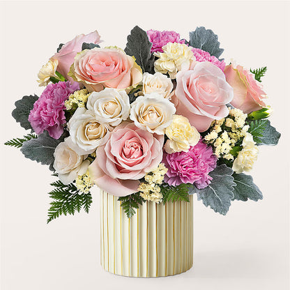 Blissful Moments Bouquet with Ivory Vase – MARILYN'S FLOWERS & GIFTS, Camden TN