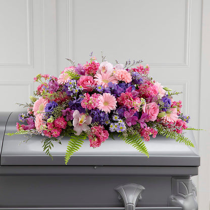 Glorious Garden Casket Spray – MARILYN'S FLOWERS & GIFTS, Camden TN