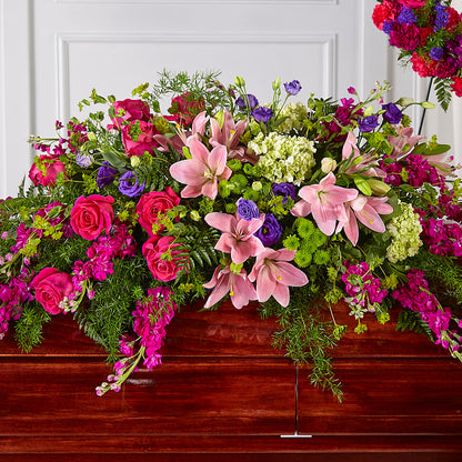 Radiant Tribute Casket Spray – MARILYN'S FLOWERS & GIFTS, Camden TN