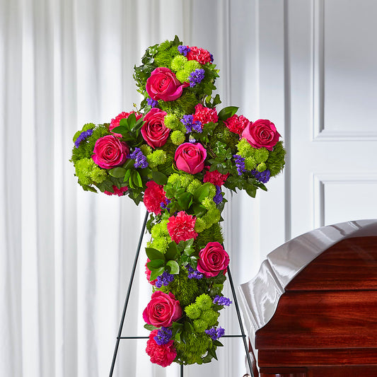 Tribute Rose Floral Cross – MARILYN'S FLOWERS & GIFTS, Camden TN