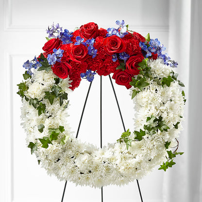 Patriotic Passion Wreath – MARILYN'S FLOWERS & GIFTS, Camden TN