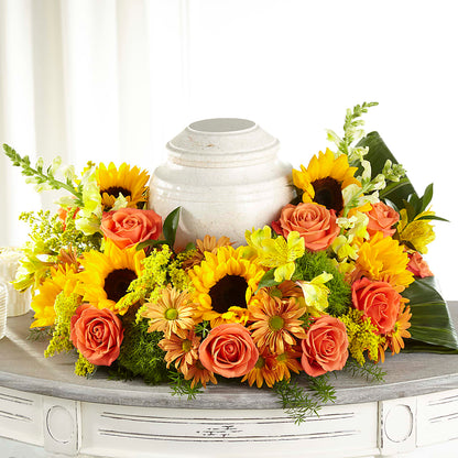 Faithful Sunflower Cremation Adornment – MARILYN'S FLOWERS & GIFTS, Camden TN