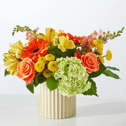 Autumn Sunshine Bouquet with Ivory Vase – MARILYN'S FLOWERS & GIFTS, Camden TN