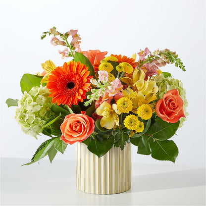 Autumn Sunshine Bouquet with Ivory Vase – MARILYN'S FLOWERS & GIFTS, Camden TN