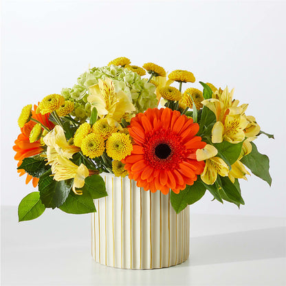 Autumn Sunshine Bouquet with Ivory Vase – MARILYN'S FLOWERS & GIFTS, Camden TN
