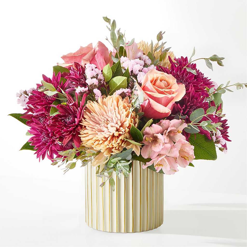 Berry Cobbler Bouquet with Ivory Vase – MARILYN'S FLOWERS & GIFTS, Camden TN