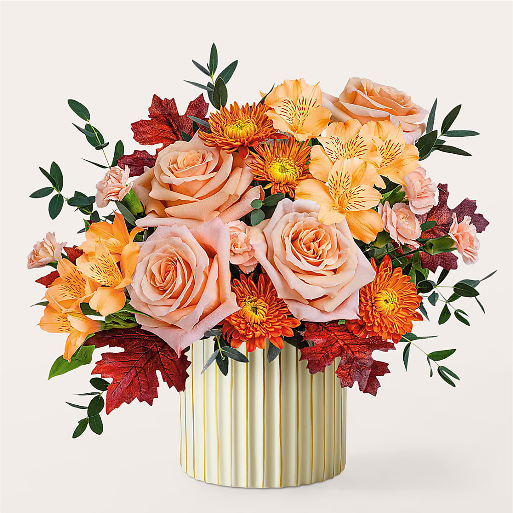 Spiced Latte Bouquet with Ivory Vase – MARILYN'S FLOWERS & GIFTS, Camden TN