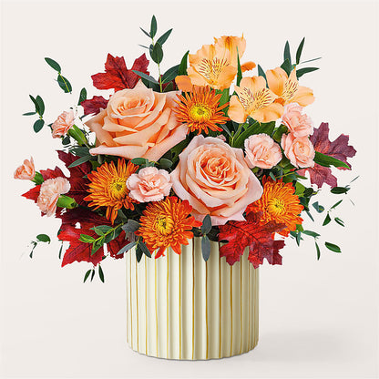 Spiced Latte Bouquet with Ivory Vase – MARILYN'S FLOWERS & GIFTS, Camden TN