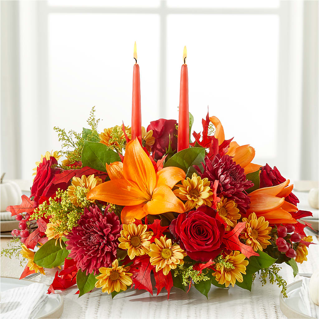 Autumn's Embrace Centerpiece – MARILYN'S FLOWERS & GIFTS, Camden TN