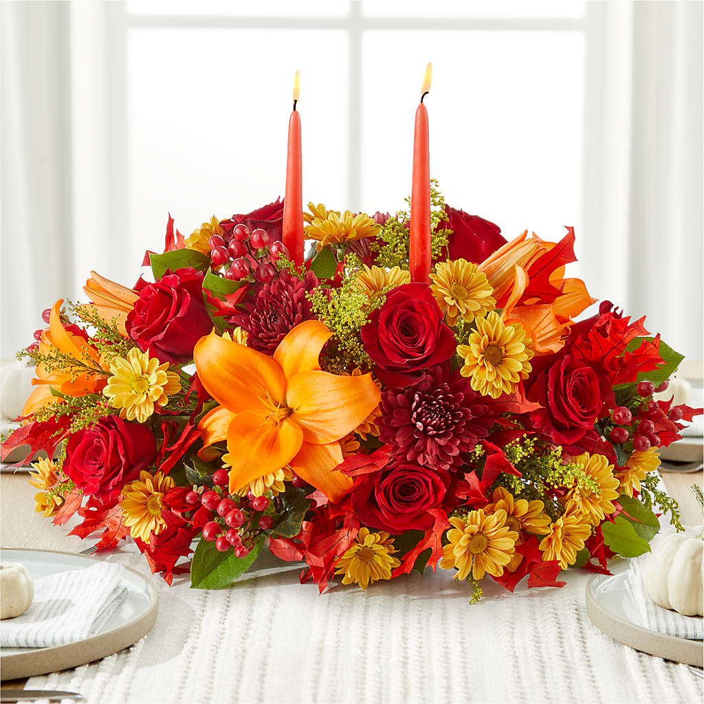 Autumn's Embrace Centerpiece – MARILYN'S FLOWERS & GIFTS, Camden TN