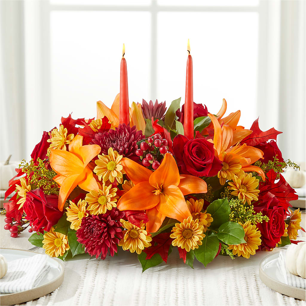 Autumn's Embrace Centerpiece – MARILYN'S FLOWERS & GIFTS, Camden TN