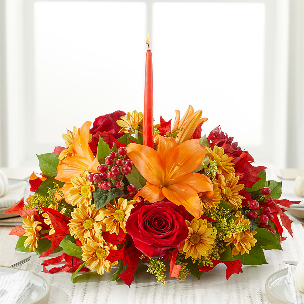 Autumn's Embrace Centerpiece – MARILYN'S FLOWERS & GIFTS, Camden TN
