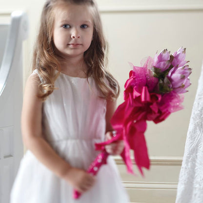 Sparkle Pink Flower Girl Bouquet – MARILYN'S FLOWERS & GIFTS, Camden TN